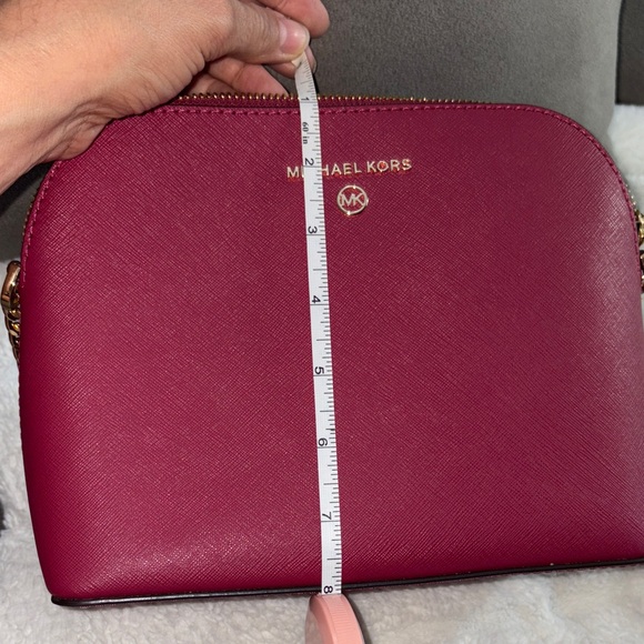 Michael Kors Wine Crossbody Bag with Gold Accents - Picture 9 of 9
